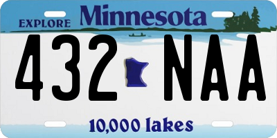 MN license plate 432NAA