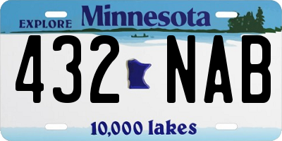 MN license plate 432NAB