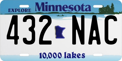 MN license plate 432NAC