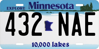 MN license plate 432NAE