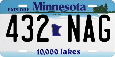 MN license plate 432NAG