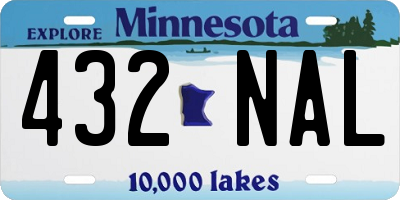 MN license plate 432NAL