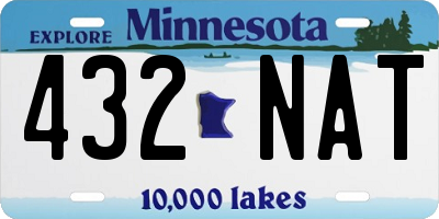 MN license plate 432NAT