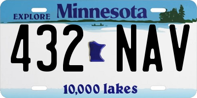 MN license plate 432NAV