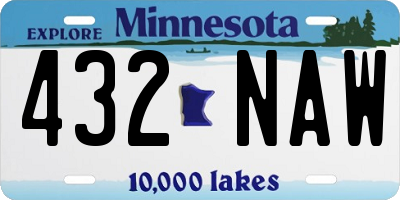 MN license plate 432NAW