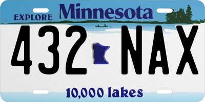 MN license plate 432NAX