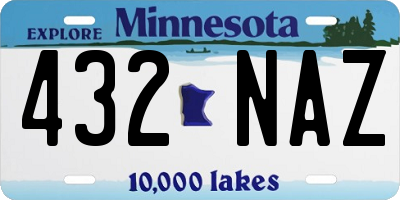 MN license plate 432NAZ