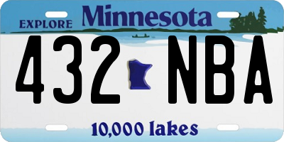 MN license plate 432NBA