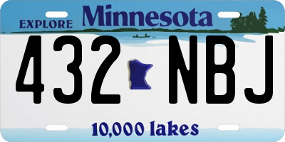 MN license plate 432NBJ