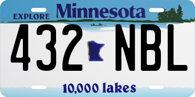 MN license plate 432NBL