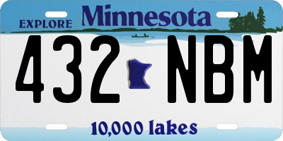 MN license plate 432NBM