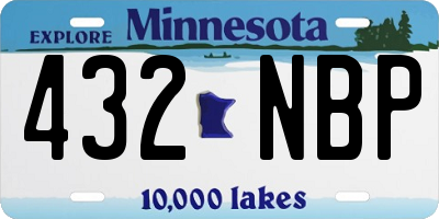 MN license plate 432NBP