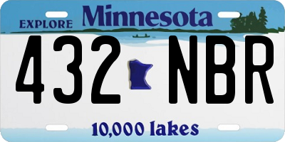 MN license plate 432NBR