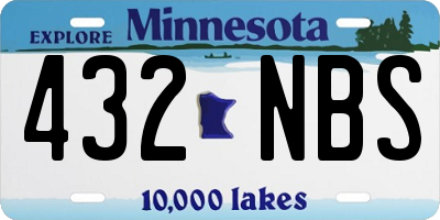 MN license plate 432NBS