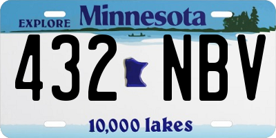 MN license plate 432NBV