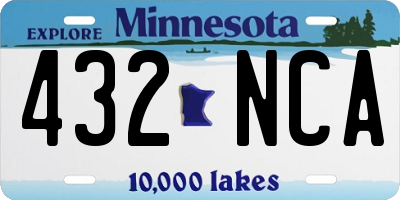 MN license plate 432NCA