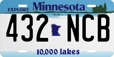 MN license plate 432NCB