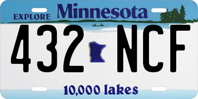 MN license plate 432NCF