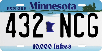 MN license plate 432NCG