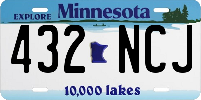 MN license plate 432NCJ