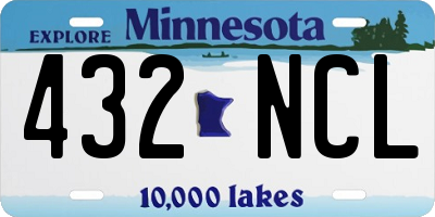 MN license plate 432NCL