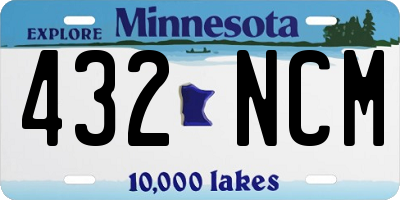 MN license plate 432NCM