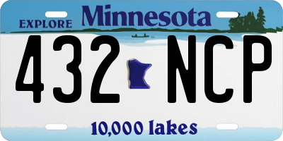 MN license plate 432NCP