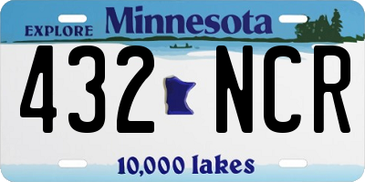 MN license plate 432NCR
