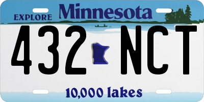 MN license plate 432NCT