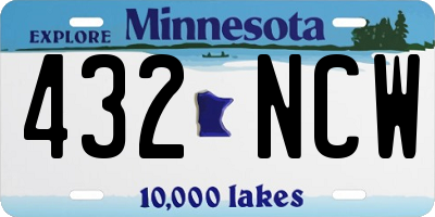 MN license plate 432NCW