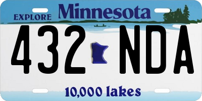 MN license plate 432NDA