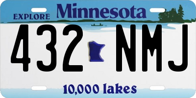 MN license plate 432NMJ
