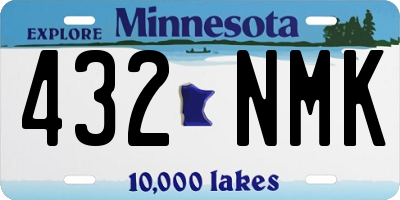 MN license plate 432NMK