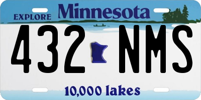 MN license plate 432NMS