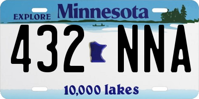 MN license plate 432NNA