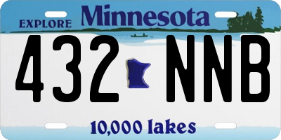 MN license plate 432NNB