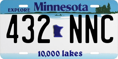 MN license plate 432NNC