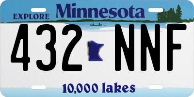 MN license plate 432NNF