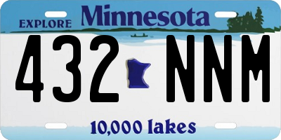 MN license plate 432NNM