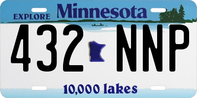 MN license plate 432NNP