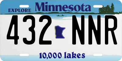 MN license plate 432NNR