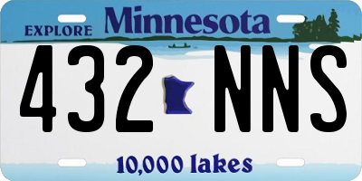 MN license plate 432NNS