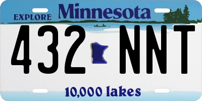 MN license plate 432NNT