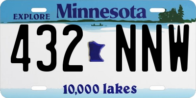 MN license plate 432NNW