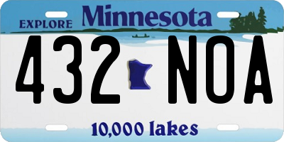 MN license plate 432NOA