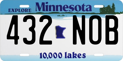 MN license plate 432NOB