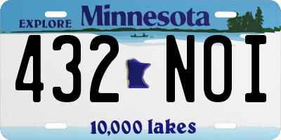 MN license plate 432NOI