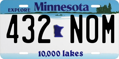 MN license plate 432NOM
