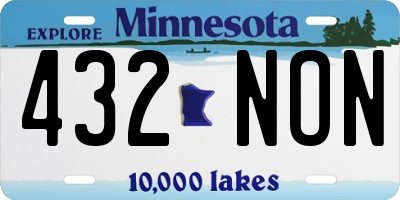 MN license plate 432NON