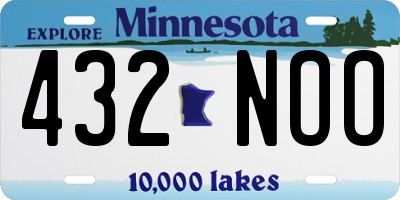 MN license plate 432NOO